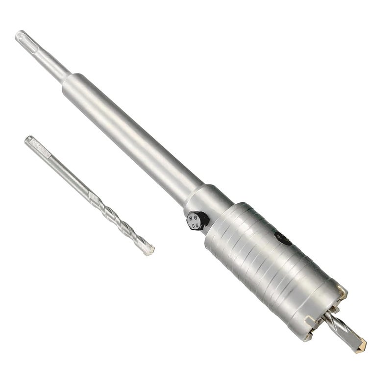DKIBBITH 1-3/8" Concrete Hole Saw, 35mm Tungsten Steel Core Bit for Cinder Block, Brick, Rock, Plank Walls for Pipes or mini Split Lines, with SDS Plus Shank and 2 Center Positioning Drill Bits. - Image 1